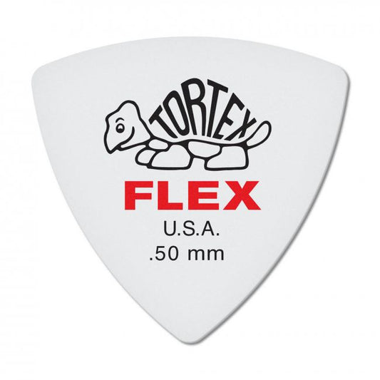 Dunlop Tortex Flex Triangle -plektra 0.50mm, 6 kpl - Aron Soitin