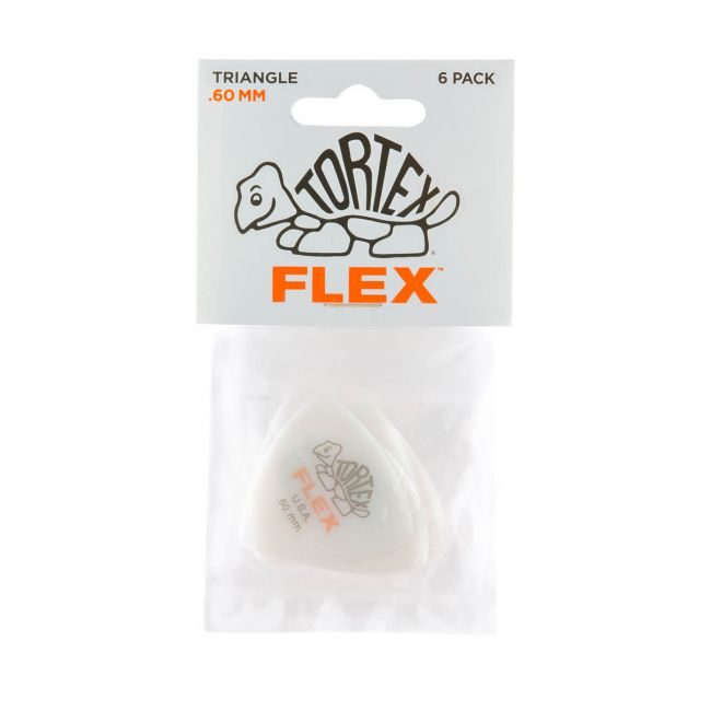 Dunlop Tortex Flex Triangle -plektra 0.60mm, 6 kpl - Aron Soitin