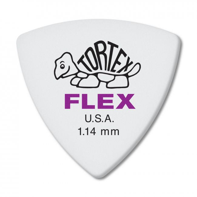 Dunlop Tortex Flex Triangle -plektra 1.14 mm, 6 kpl - Aron Soitin