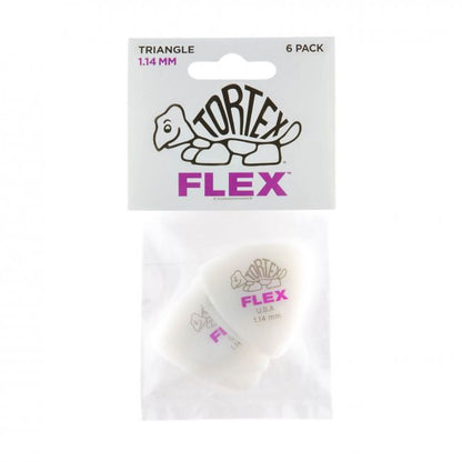 Dunlop Tortex Flex Triangle -plektra 1.14 mm, 6 kpl