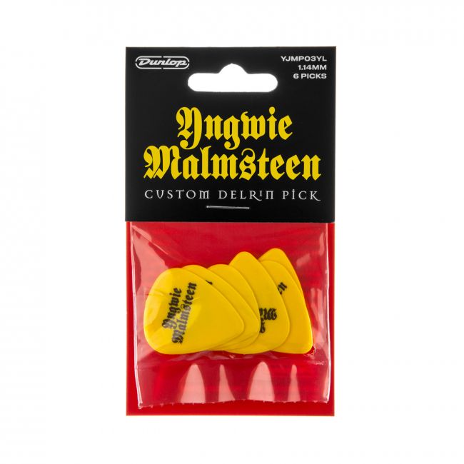 Dunlop Yngwie Malmsteen Yellow 1.14 mm soittolehti, 6kpl - Aron Soitin